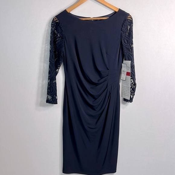 Jessica Howard Navy Cocktail Dress size 6 NWT - Picture 1 of 9
